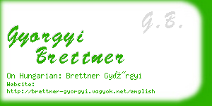 gyorgyi brettner business card